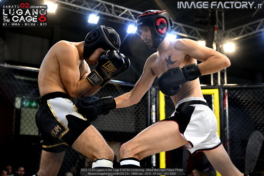 2023-12-02 Lugano in the Cage 6 00764 Kickboxing - Alfred Maccagni-Filippo Pfister